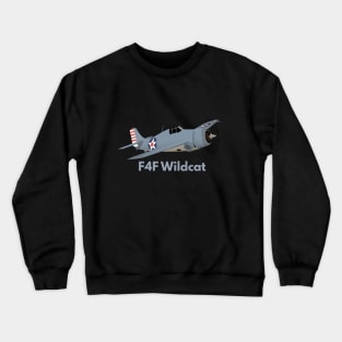WW2 F4F Wildcat Airplane Crewneck Sweatshirt